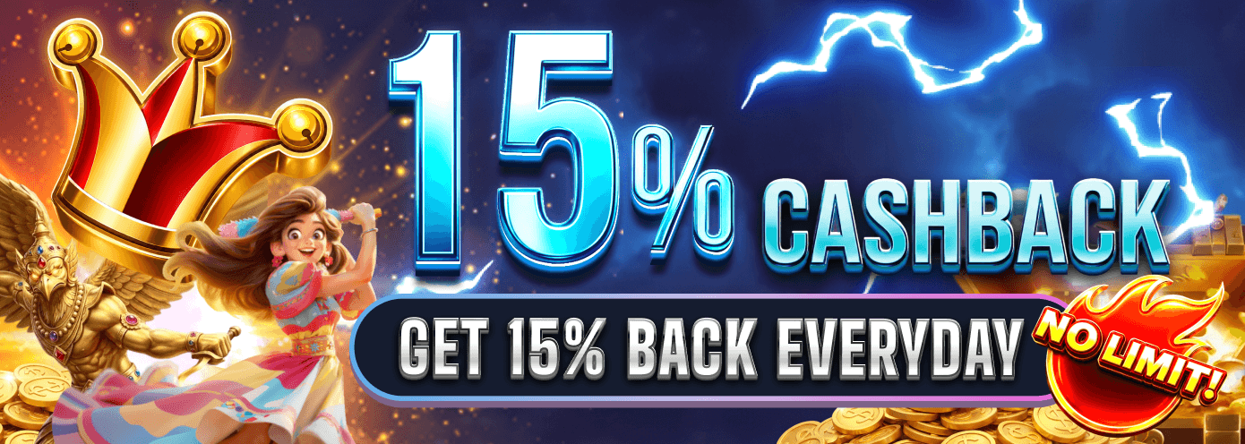 UNLIMITED 15% CASHBACK